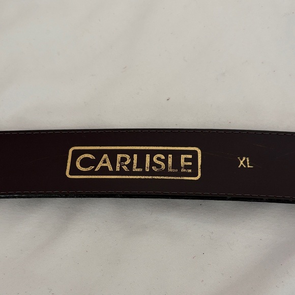 Vintage Carlisle Chocolate Brown Suede Belt with Gold Buckle - Picture 2 of 4